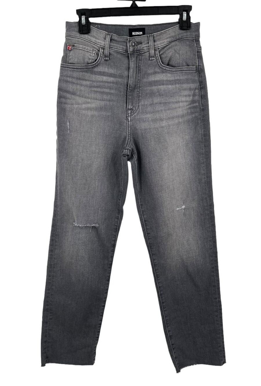 Hudson Jeans Kass High Rise Straight Fit Denim Ankle size 25